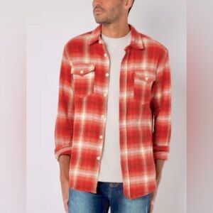 Frye and CO Men’s Long Sleeve Plaid Flannel in Tandoori Spice